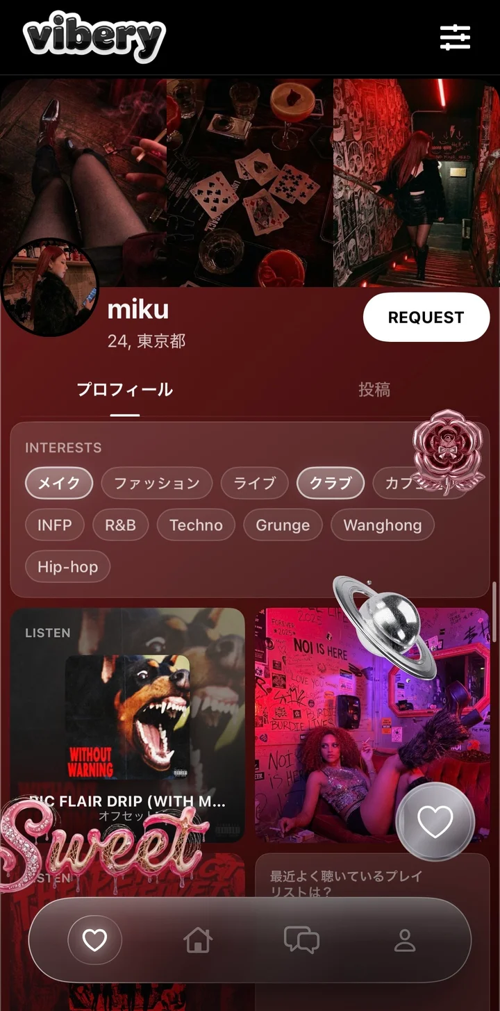 mikuの写真、好きな音楽や趣味を紹介するViberyのプロフィール